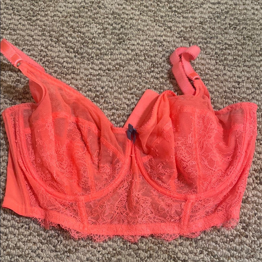 Panache Piper Longline Coral Lace Bra